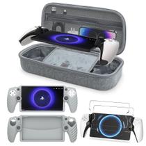 Conjunto de acessórios Foluck 3 em 1 para Playstation Portal PS5 cinza