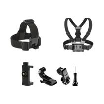 Conjunto De Acessórios GoPro Hero 13 12 11 10 9 Black Suporte De Peito Cinta De Cabeça 360 graus Kit - others Conjunto De Acessórios GoPro Hero 13 12 11 10 9 Black Suporte De Peito Cinta De Cabeça 360 graus Kit - others