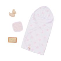 Conjunto de acessórios LullaBaby 14 Baby Baby Baby com toalha de banho com capuz