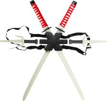 Conjunto de acessórios: mochila Rubies Dragon Ninja com espadas e facas Conjunto de acessórios: mochila Rubies Dragon Ninja com espadas e facas