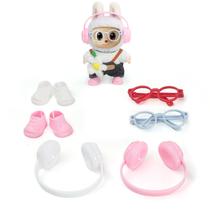 Conjunto de acessórios para boneca LABUBU de 6,7 polegadas: fones de ouvido, sapatos, óculos Conjunto de acessórios para boneca LABUBU de 6,7 polegadas: fones de ouvido, sapatos, óculos