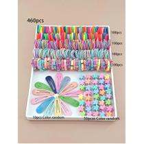 Conjunto de Acessórios para Cabelo Infantil - Laços, Grampos e Suporte