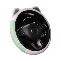 Conjunto De Acessórios Para Carro Feminino Com Estampa De Gato Fofo, 3 Peças: Capa Respirável De Conjunto De Acessórios Para Carro Feminino Com Estampa De Gato Fofo, 3 Peças: Capa Respirável De