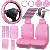 Conjunto de acessórios para carros CAR PASS Pink Bling Diamond 24 unidades