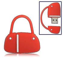 Conjunto de Acessórios para Computador com Bolsa e Pendrive USB 2GB Vermelho