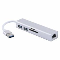 Conjunto de Acessórios para Computador com Hub USB 3.0, Leitor de Cartões SD/TF e Rede Gigabit Ethernet RJ45 (10/100/1000m)