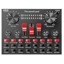 Conjunto de Acessórios para Computador V8S - Mixer de Áudio Bluetooth para Streaming e Webcast