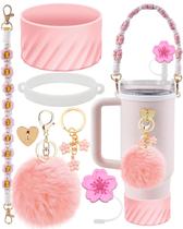 Conjunto de acessórios para copo Stanley Cup de 40 onças CHEMLLC rosa