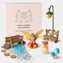 Conjunto de Acessórios para Jardim de Fadas ALOVAK 10 Peças em Resina Conjunto de Acessórios para Jardim de Fadas ALOVAK 10 Peças em Resina