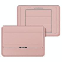 Conjunto de Acessórios para Laptop 4 em 1 - Suporte Universal, Bolsa à Prova d'Água e Proteção PU (11/12 Polegadas) - Ouro Rosa