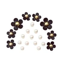 Conjunto De Acessórios Para Sapatos Com Laço De Flor De Pérola E Estrela, Decorações Destacáveis Conjunto De Acessórios Para Sapatos Com Laço De Flor De Pérola E Estrela, Decorações Destacáveis