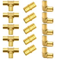 Conjunto de acessórios PEX RUBY.Q 15 unidades 3/4 Elbow TEE Straight Coupling Conjunto de acessórios PEX RUBY.Q 15 unidades 3/4 Elbow TEE Straight Coupling
