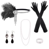 Conjunto de acessórios PLULON 1920s Flapper Great Gatsby para mulheres