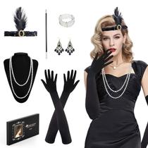 Conjunto de acessórios Roontin 1920s Vintage Flapper Gatsby Theme
