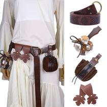 Conjunto de Acessórios Viking Medieval com Cinto e Bolsa para Halloween Conjunto de Acessórios Viking Medieval com Cinto e Bolsa para Halloween