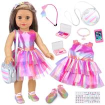 Conjunto de Acessórios ZITA ELEMENT para Boneca American Girl de 18 Polegadas - Inclui Vestido