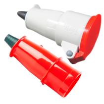 Conjunto de Acoplador + Plug Macho Steck 3P+T 32a VM Newkon Conjunto de Acoplador + Plug Macho Steck 3P+T 32a VM Newkon