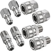 Conjunto de acopladores de lavadora de alta pressão Shimeyao 1/4" NPT Stainless Conjunto de acopladores de lavadora de alta pressão Shimeyao 1/4" NPT Stainless