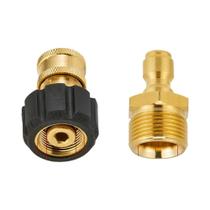 Conjunto De Adaptador De Conexão Rápida M22 14mm 15mm A 1/4 Para Mangueira De Lavadora De Alta