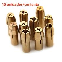 Conjunto De Adaptador De Mandril De Mini Broca, Micro Pinça De Latão De 0,5 Mm-3,2 Mm Para