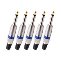 Conjunto De Adaptadores De Áudio Banhados a Ouro 6.35mm Para RCA 3.5mm 5 Peças, Som Hi-Fi, Carcaça