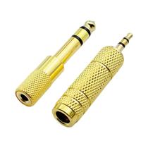 Conjunto De Adaptadores De Áudio De 6,5mm Para 3,5mm, Pacote Com 2, 1/4 De Polegada Para 1/8 De