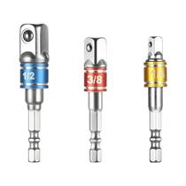 Conjunto De Adaptadores De Extensão Para Soquete De Impacto De 1/4, 3/8 E 1/2 Polegadas, Conversor
