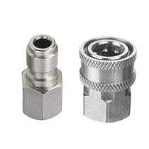 Conjunto de adaptadores de lavadora de alta pressão Tool Daily 5000 PSI Stainless Conjunto de adaptadores de lavadora de alta pressão Tool Daily 5000 PSI Stainless