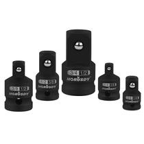Conjunto de adaptadores de soquete de impacto HORUSDY de 5 peças 1/4, 3/8, 1/2 SA