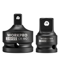 Conjunto de adaptadores de soquete de impacto WORKPRO 3/4 F a 1/2 M e 1/2 F a 3/4 M