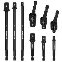 Conjunto de adaptadores de soquete Impact Drill HORUSDY de 9 peças com armazenamento Conjunto de adaptadores de soquete Impact Drill HORUSDY de 9 peças com armazenamento