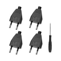 Conjunto De Adaptadores De Tomada EU 4/6/8 Peças Com Fios Substituíveis Conector Macho 110-250V Cabo