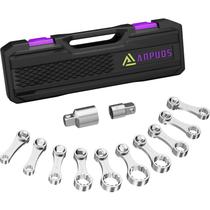Conjunto de adaptadores de torque ANPUDS 12 unidades SAE de 12 pontos com chave de torque Conjunto de adaptadores de torque ANPUDS 12 unidades SAE de 12 pontos com chave de torque