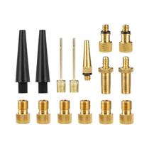 Conjunto De Adaptadores De Válvula De Bicicleta De Cobre 15 Peças Kit De Inflador De Pneus De