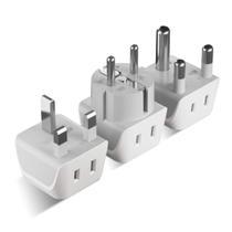 Conjunto de adaptadores de viagem Ceptics 2 em 1 dos EUA para a África tipo M/E/F/G