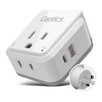 Conjunto de adaptadores de viagem Ceptics 20W PD e QC Tipo I 3.1A 4 em 1