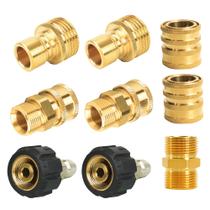 Conjunto de Adaptadores para Lavadora de Alta Pressão Hourleey M22 Conexão Rápida 9 Peças Conjunto de Adaptadores para Lavadora de Alta Pressão Hourleey M22 Conexão Rápida 9 Peças