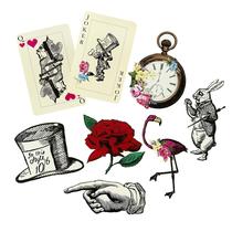 Conjunto de adereços de festa Talking Tables Truly Alice Tea Party
