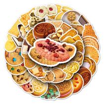 Conjunto de adesivos, adesivos de vinil Biscuit & Cookie, 50 unidades para bagagem Conjunto de adesivos, adesivos de vinil Biscuit & Cookie, 50 unidades para bagagem