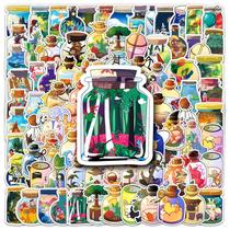 Conjunto de adesivos Capsule World, 50 unidades de vinil Creative Doodle Art