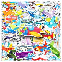 Conjunto de adesivos Cartoon Airplane 51 peças para crianças e fãs