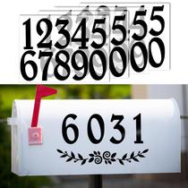 Conjunto de adesivos com números de caixa de correio HLARTNET 4 pretos à prova d'água