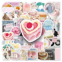 Conjunto de adesivos Creamy Doodle estilo coreano, 50 unidades