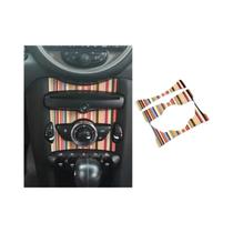 Conjunto De Adesivos De Couro Para Painel De Controle Central Do MINI Cooper R55 R56 R57 R58 R59 R60