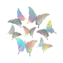 Conjunto De Adesivos De Parede 3D Em Forma De Borboleta, Espelho, Decoração Para Casa, Festa, Conjunto De Adesivos De Parede 3D Em Forma De Borboleta, Espelho, Decoração Para Casa, Festa,