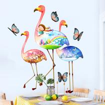 Conjunto de adesivos de parede em PVC colorido de flamingo e borboleta 30x60cm Conjunto de adesivos de parede em PVC colorido de flamingo e borboleta 30x60cm