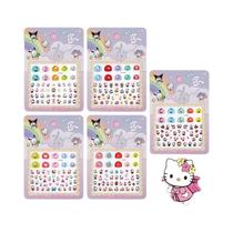 Conjunto De Adesivos De Unhas 3D Hello Kitty Cartoon Sanrio Melody Kuromi Press on Nails Art