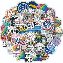 Conjunto de adesivos de voleibol, 100 peças de decalques de vinil impermeáveis Conjunto de adesivos de voleibol, 100 peças de decalques de vinil impermeáveis