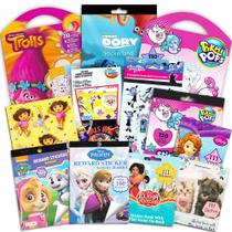 Conjunto de adesivos Disney Frozen, Paw Patrol, Trolls e muito mais