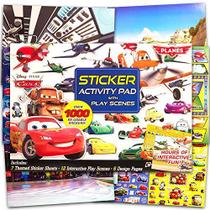 Conjunto de adesivos e livros de atividades de carros Disney (mais de 1000 adesivos, 12 cenas de brincadeiras e muito mais)
